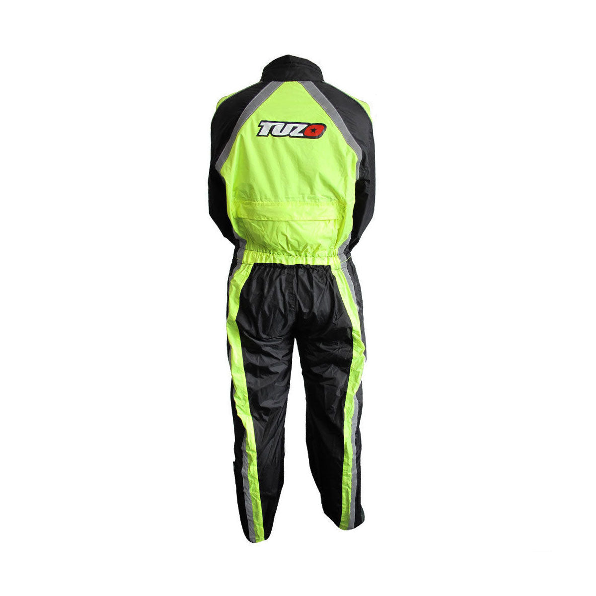 Tuzo Kids Childs Waterproof One Piece Overs Oversuit Suit Black / Fluo