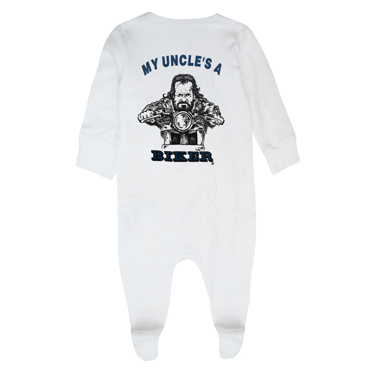 My Uncle's A Biker Baby Toddler Sleepsuit Babygrow