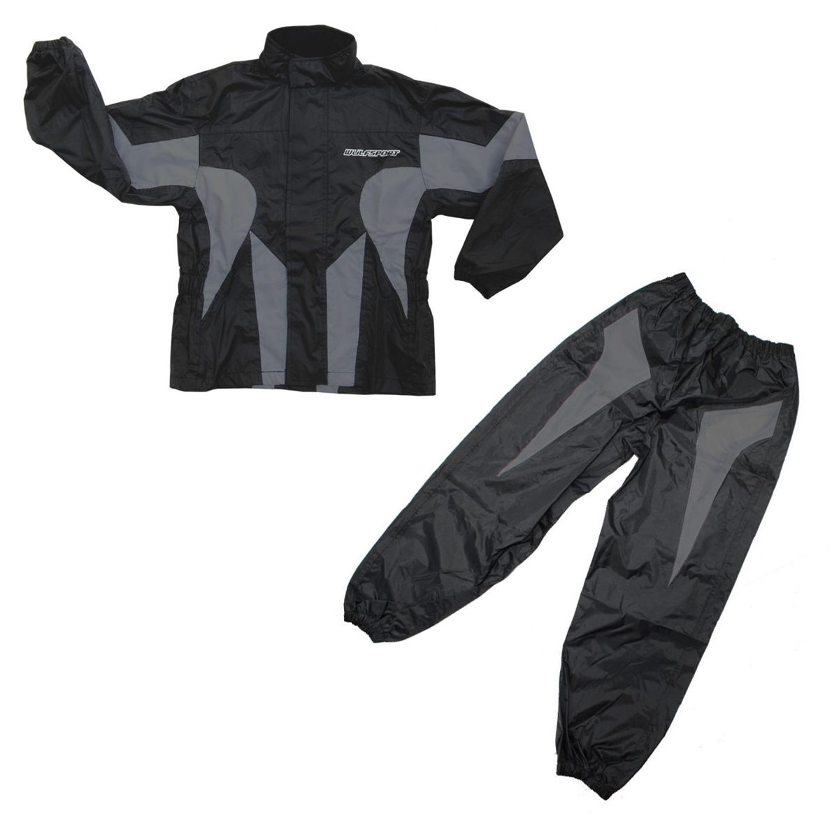 Wulfsport Cub 2 Piece Waterproof Set Trouser & Jacket Motocross Kids Black